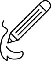 Writing Hand Line Icon Design vector