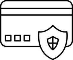 Secure Payment Line Icon Design vector