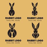 Minimal Rabbit Logo Design Art vector