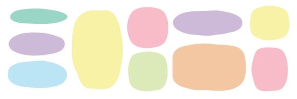 Abstract Dialog Empty Box. Set of Free Form Message. Amorphous bubble shapes. Tag text vector