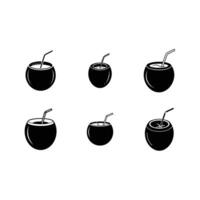 Coconut Drink Icon - Graphic Design for Digital Use vector