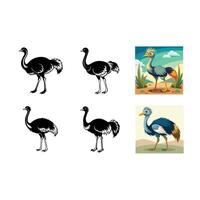 Ostrich Graphic Design for Digital Use vector