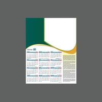 Wall Calendar Template For Year 2025 vector
