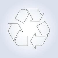 Recycle outline icons, symbols, modern signs, linear pictograms vector