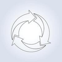 Refresh outline icons, symbols, modern signs, linear pictograms vector