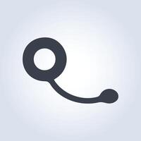 Headphone mic icons, symbols, and Premium quality graphic design elements. Modern sign vector