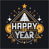 A happy new year design vector