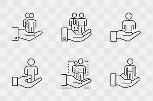 Man holding a man on hands icon vector