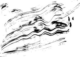 Grunge background texture of black ink or paint scribbles. Uneven and wavy grunge brush strokes texture isolated on white vector