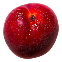 Fresh Red Nectarine with Water Droplets png