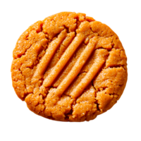 Freshly Baked Peanut Butter Cookie with Perfect Texture Lines png