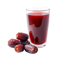 Glass of Red Juice with Fresh Dates png