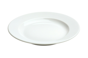 Plain White Ceramic Plate Isolated on Transparent Background png