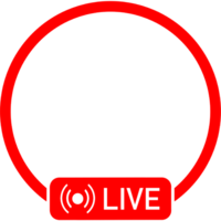 Live stream icon. User Account live stream frame. png