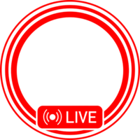 Live stream icon. User Account live stream frame. Live streaming circle frame png