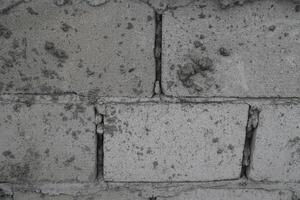 close image of raw Old concrete block wall background and texture photo