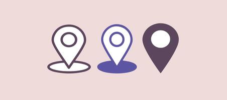 Print Set of Pin Location. Pin Location Icon collection. Colored location symbols collection. Pin location icon design illustration. vector