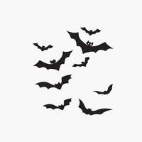 Print A bat icon for Halloween. The silhouette of a bat. A Halloween symbol. vector