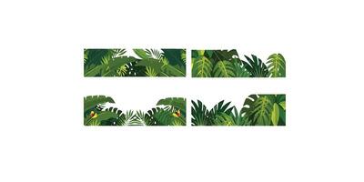 Print nature with tropical leaf vector