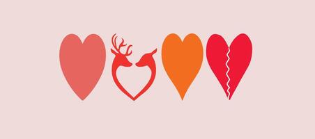 Print Red Heart Icon isolated on white background vector