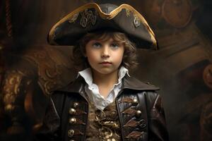 young child in historical costume photo