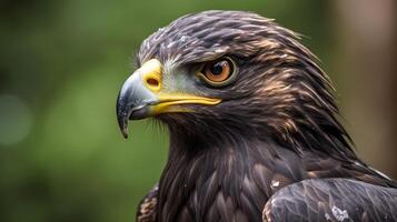 Close up portrait of a majestic eagle photo