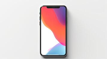 modern smartphone with colorful gradient display photo