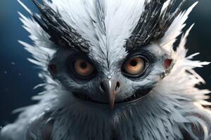 Close up portrait of a majestic eagle with intense gaze photo