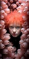 surreal underwater creature portrait photo