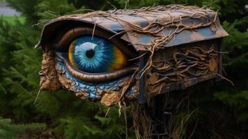 Mystical eye in nature photo