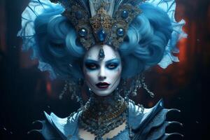 Ethereal fantasy portrait of a mystical creature photo