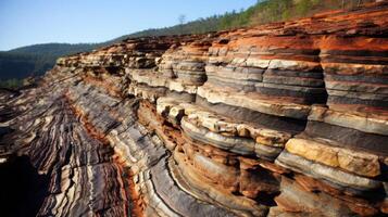 Dramatic rock formations in the wilderness photo