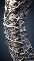 Intricate organic structure with abstract forms photo