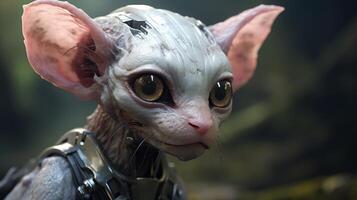 close up of a strange and unique creature photo