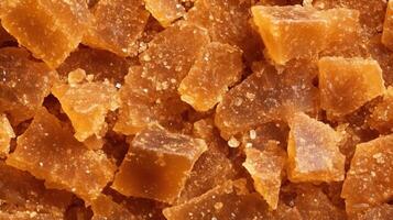Closeup view of golden honey comb photo