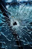 Shattered glass texture with abstract patterns photo
