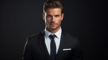 Handsome businessman in a suit photo