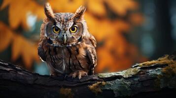 Captivating close up of a majestic owl photo