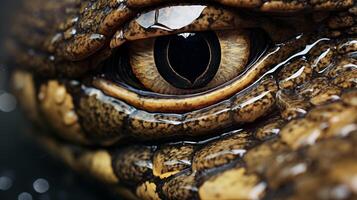 Extreme close up of a reptile eye photo