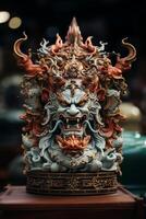 Intricate and Ornate Mythical Creature Sculpture photo