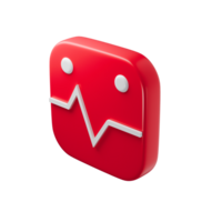 Lifeline Icon 3D Render Illustration png