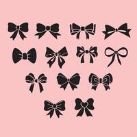 Collection of Elegant Black Bows vector