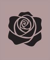 Bold and Simple Flower Design in Black and White vector