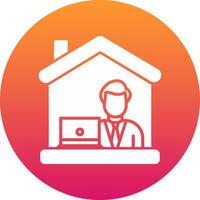Work From Home Icon Design Symbol vector
