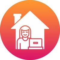 Work From Home Icon Design Symbol vector