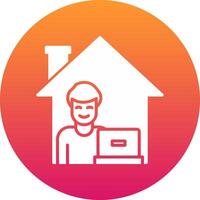 Work From Home Icon Design Symbol vector