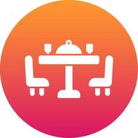 Dining Table Icon Design Symbol vector