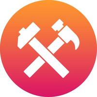 Crossed Hammers Icon Design Symbol vector