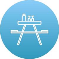 Picnic Table Icon Design Symbol vector