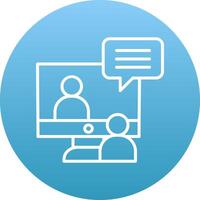Online Interview Icon Design Symbol vector